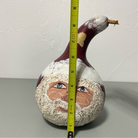 Hand Painted Gourd Christmas Santa Claus Holiday Craft - Picture 3 of 9